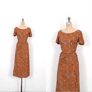 Vintage 1940’s Novelty Print Dress